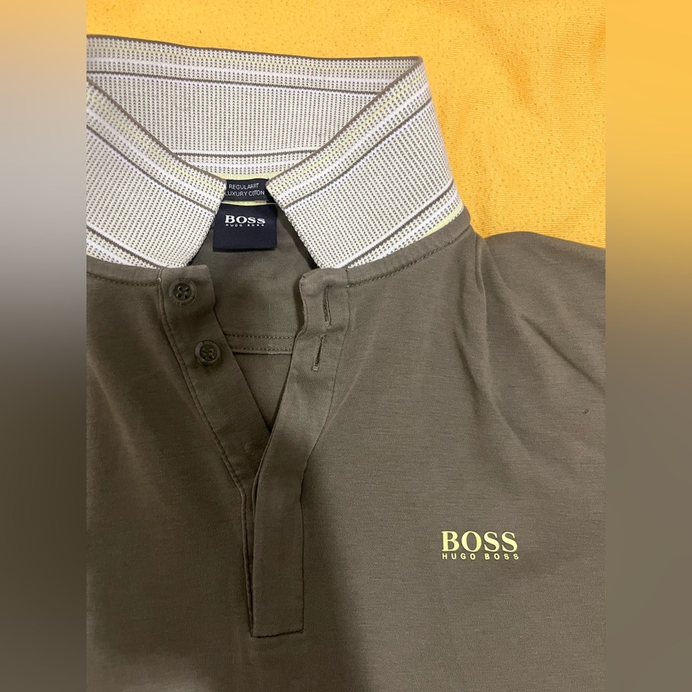 Boss Boss Olive Green Men's Shirt - Picture 2 of 5